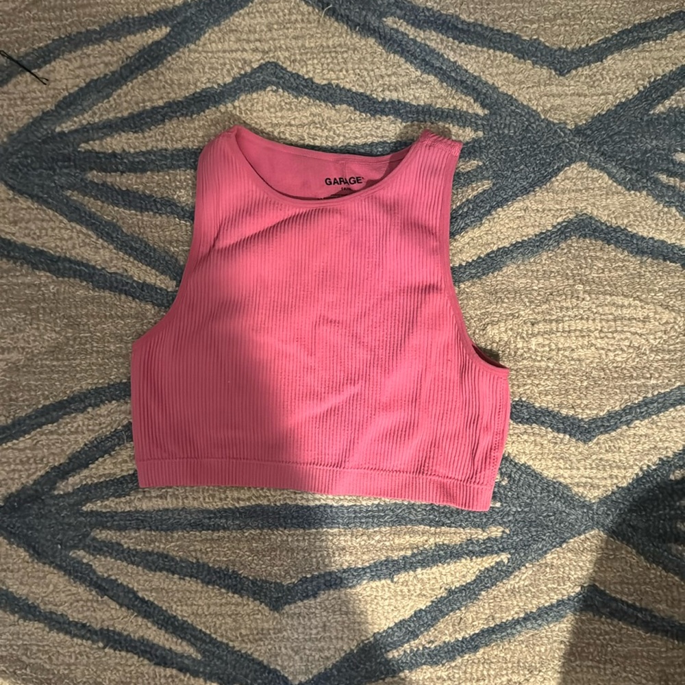 Garage pink crop top